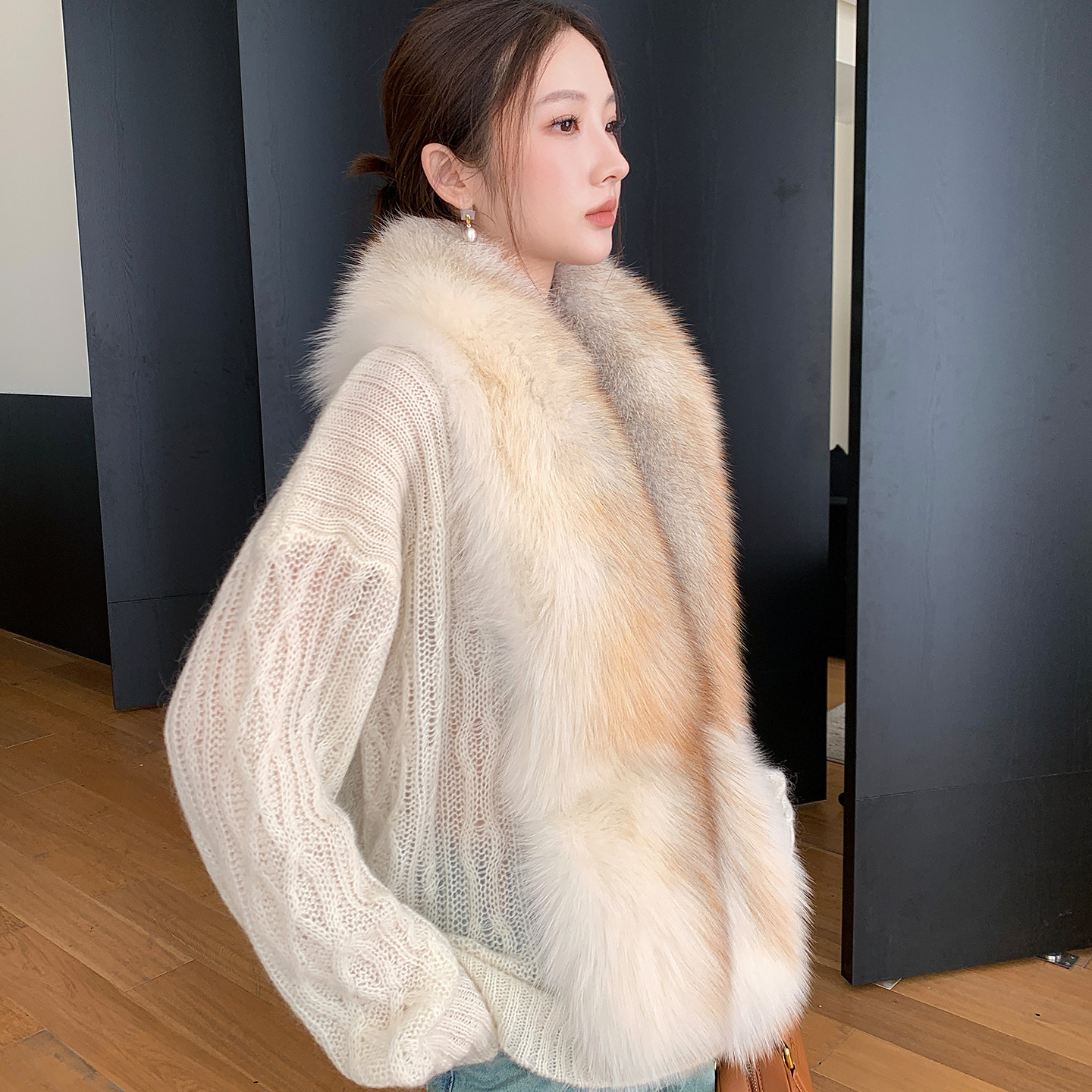 天然红狐皮草披肩冬季整皮狐狸毛裘皮坎肩大围脖女气场型贵妇披肩,淘宝优惠券,粉丝福利购,淘宝优惠卷