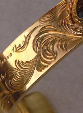 饰品falcon银唐草雕刻男联合创作