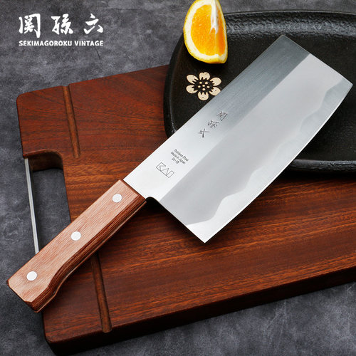 贝印关孙六菜刀日本进口刀具厨刀中华刀多功能切肉片专用刀旗舰店 - 图0