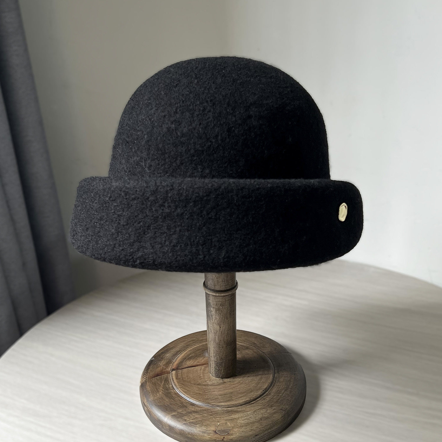 卷边羊毛礼帽女秋冬保暖法式名媛气质盆帽复古显脸小千金渔夫帽子,淘宝优惠券,粉丝福利购,淘宝优惠卷