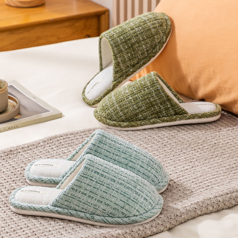 秋季拖鞋室内家居女亚麻居家防滑四季家用男士软底静音地板棉拖鞋,淘宝优惠券,粉丝福利购,淘宝优惠卷