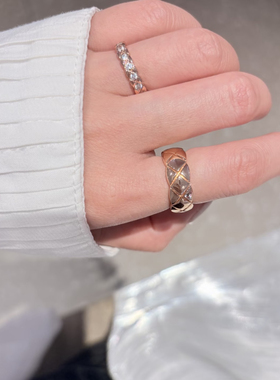 正确版cococruch菱格纹戒指女