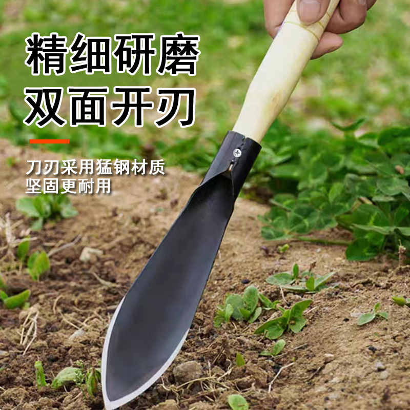 柳叶铲挖土小铲子种花工具家用小型加厚花铲挖野菜户外除草园艺-图1