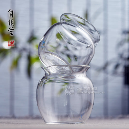 自慢堂无染金标无耳玻璃茶盅泡茶公道杯新款茶海高档分茶器单个 - 图2