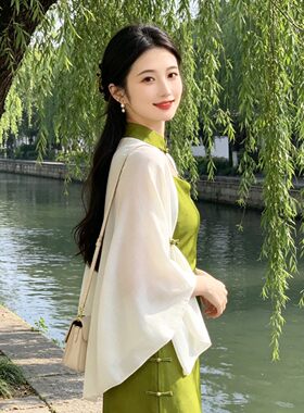 小披肩夏配旗袍裙子外搭薄