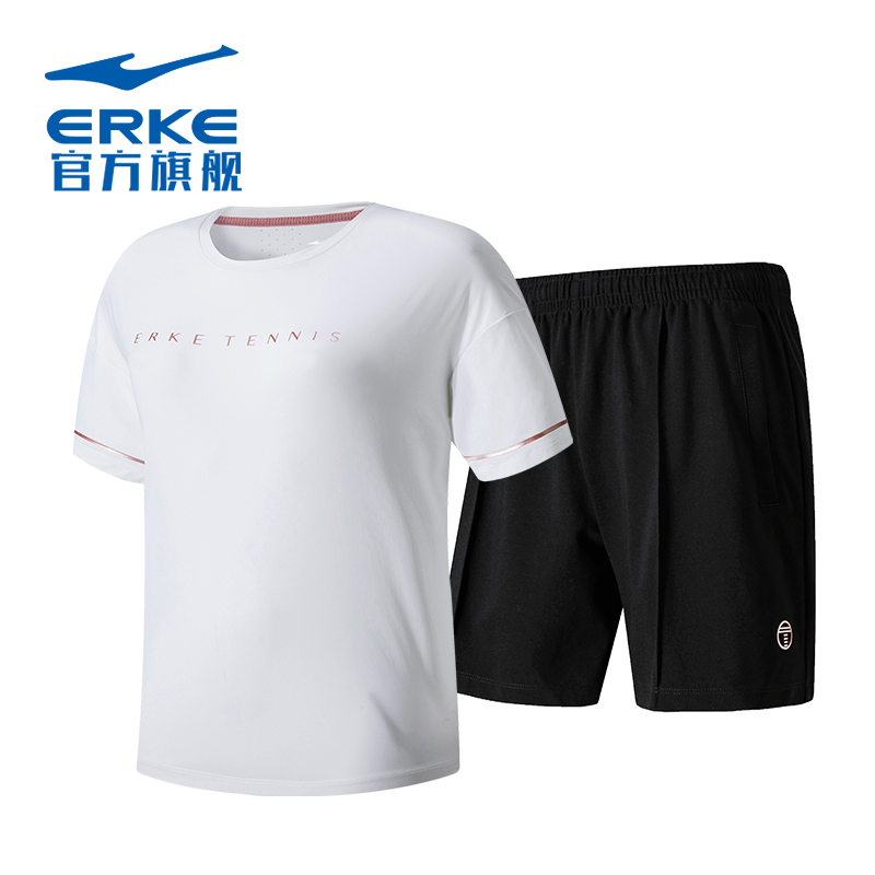 Hongxing Erke 2020 Summer New Women's Set Short Sleeve Shorts Women's Sportswear Comfortable and Versatile Breathable Set