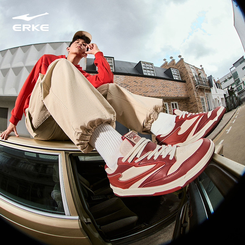 无双鸿星尔克男板鞋秋季新款情侣鞋子厚底复古休闲滑板鞋运动鞋男,淘宝优惠券,粉丝福利购,淘宝优惠卷