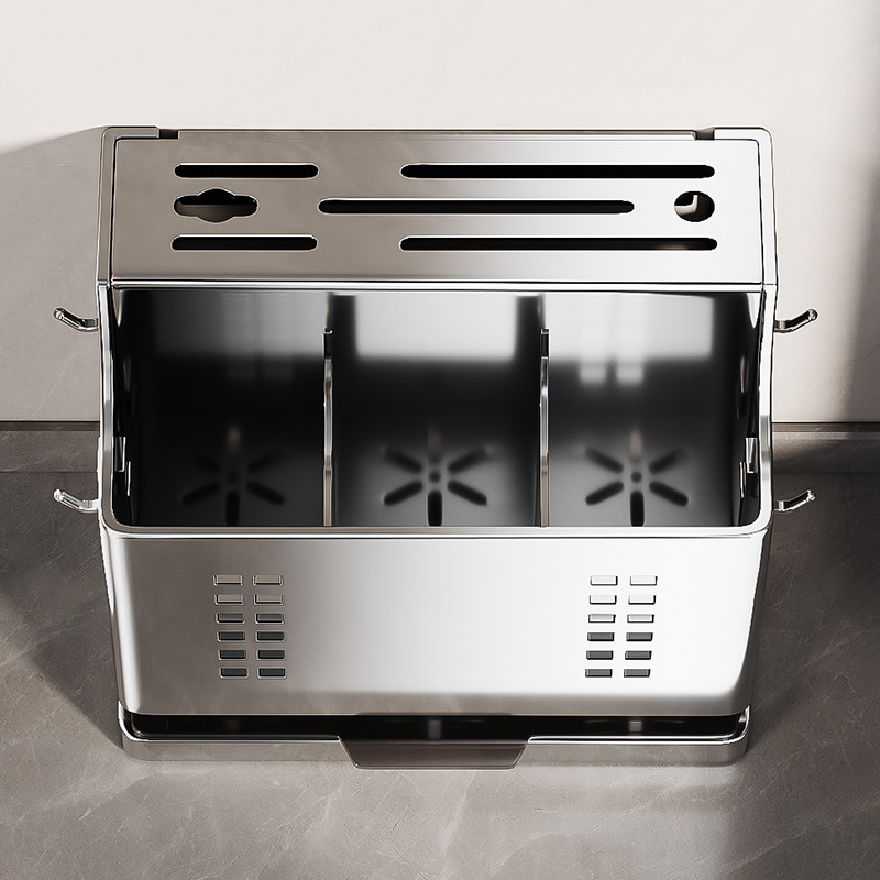 厨房不锈钢刀架置物架壁挂式多功能刀具菜刀筷子盒筒一体收纳架子,淘宝优惠券,粉丝福利购,淘宝优惠卷