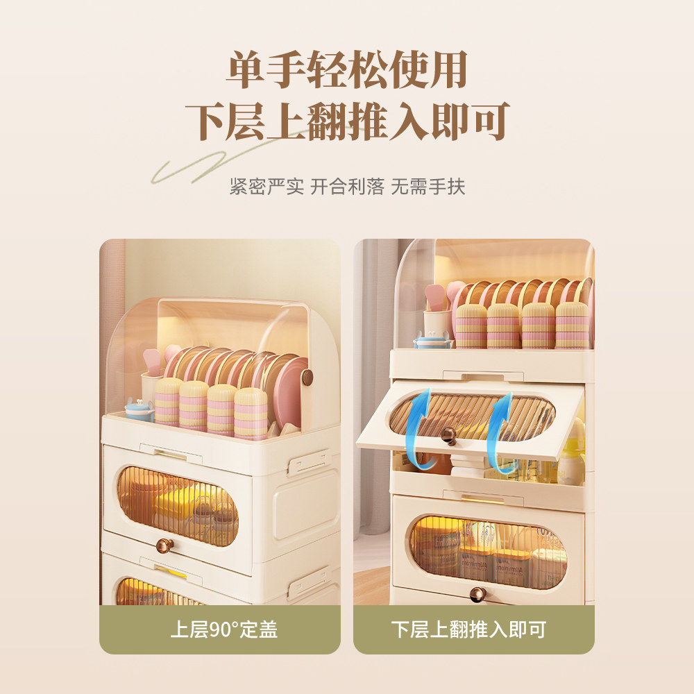 婴儿辅食收纳箱奶瓶防尘柜厨房家用放碗碟沥水碗架宝宝餐具收纳盒,淘宝优惠券,粉丝福利购,淘宝优惠卷