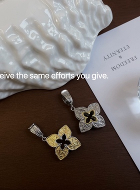 女S925纯银潮酷唐草吊坠