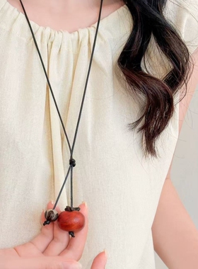 柿柿如意~蒜头娃娃长款项链