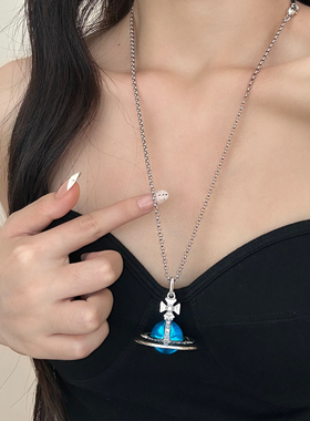 立体土星项链女2025新款高级感