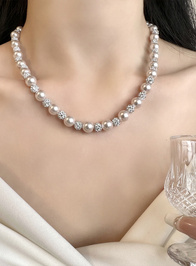 曼塔玫瑰珍珠项链手链女轻奢小众设计高级感锁骨链2025年新款爆款