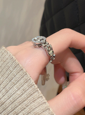 气质名媛金属表带戒指女轻奢小众