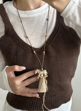 个性彩绘立体斑马吊坠长款项链