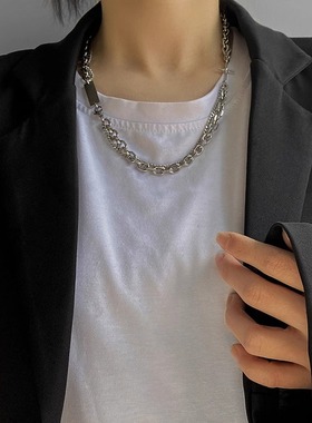 unbeaten十字架芒星钛钢项链男女