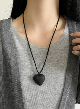 韩国博主同款爱心吊坠项链