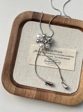 可调节长款轻奢高级感水滴吊坠