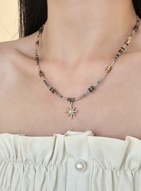 新中式天然石串珠项链