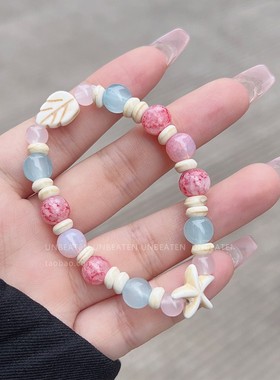 新款多巴胺彩色小众设计感手链女