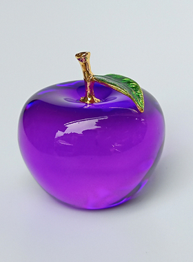 圣诞礼品红苹果水晶保平安创意