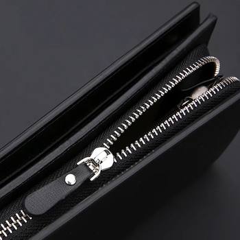 Wallet Men's Long Genuine Leather Zipper Wallet 2023 New Trendy Brand Multi-Function Clutch Multi-Card Slot Handbag