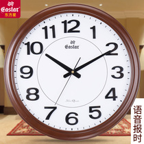 Real Speech Voice Whole Point Speaking Newstime Clocks Fashion Home Modern Minimalist Hang Clocks Living-room Bedroom Music Hanging Watch