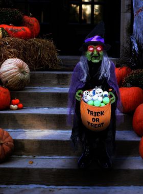 跨境热销户外装饰万圣节节日派对装扮爆款稻草人坐姿户外摆件