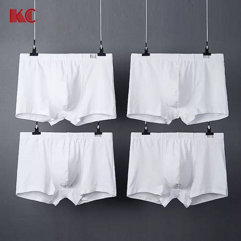 KC4条男士纯白内裤棉质平角内裤全棉短裤透气无染色棉内裤,淘宝优惠券,粉丝福利购,淘宝优惠卷