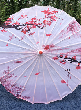 红色梅花古装汉服配饰旗袍走秀