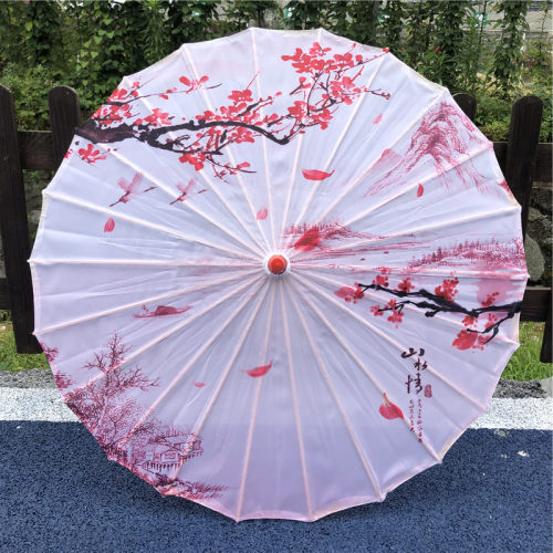 千里江山图油纸伞 古风汉服拍照道具伞 古风油纸伞古典复古古装伞 - 图0