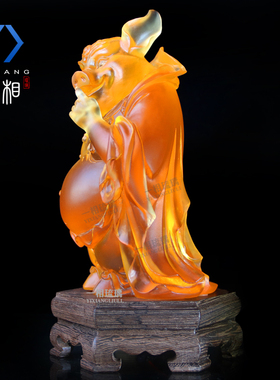 琉璃摆件送朋友招财生肖猪