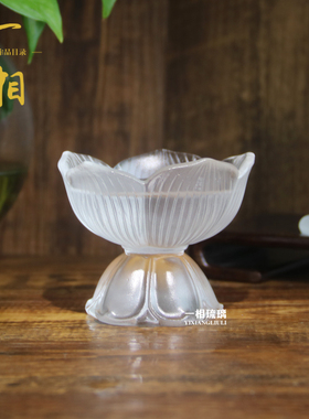 一相琉璃七色净水杯莲花