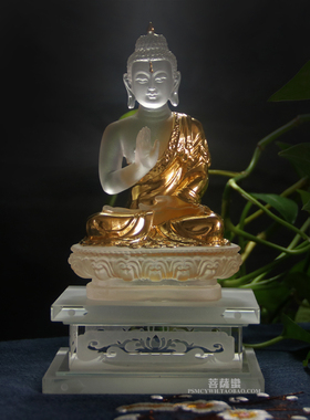 琉璃不同手势药师七如来 琉璃三宝如来 琉璃五方如来 琉璃像摆件