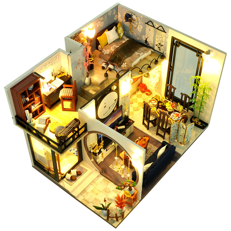 diy小屋阁楼竹影江南手工拼装520 天予家居建筑/DIY小屋/拼装模型