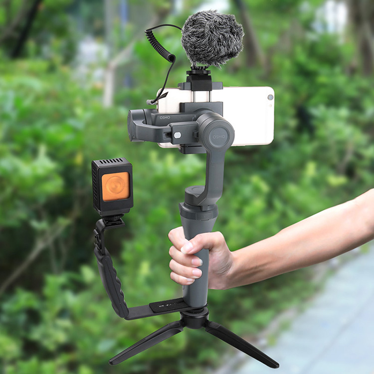 DJI大疆灵眸OSMO Mobile3/4 OM5/OM6手持云台补光灯麦克风安装架-图1