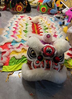 热卖3号佛山羊毛佛装红色狮醒南狮多个品种多个颜色佛山鼓锣镲