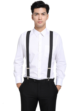 男式夹吊裤带老年人男装西装裤子