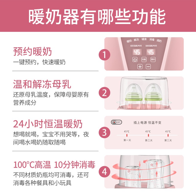 全安堂旗舰店温奶器消毒二合一婴儿母乳三合一暖奶器热奶恒温加热奶瓶保温自动3