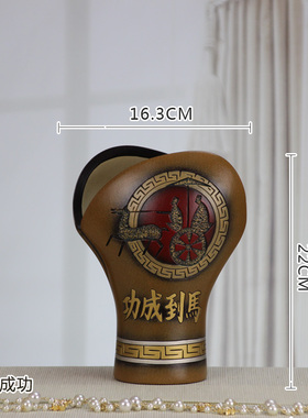 竹报平安工艺品花瓶客厅花瓶彩陶