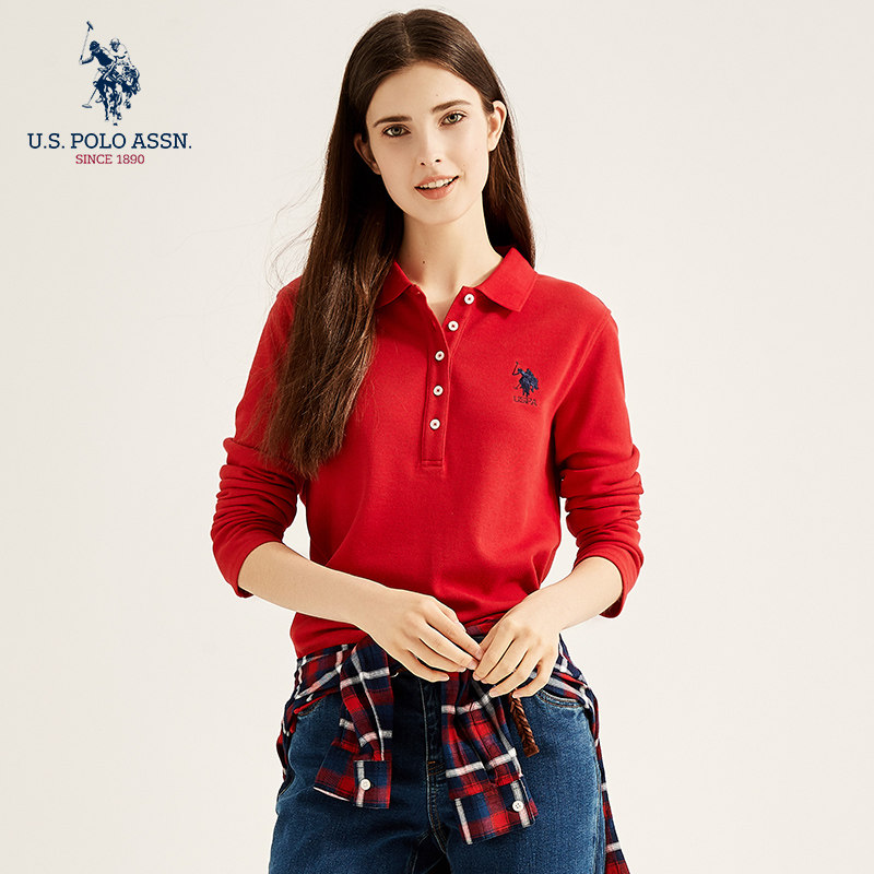 uspolo assn女士长袖纯棉polo衫 U.S. POLO ASSN.男装T恤