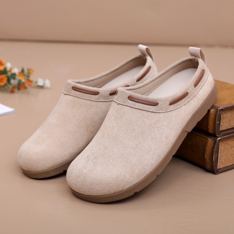2026新款勃肯鞋女半托一脚蹬懒人鞋时尚休闲鞋软底布鞋女单鞋平底,淘宝优惠券,粉丝福利购,淘宝优惠卷