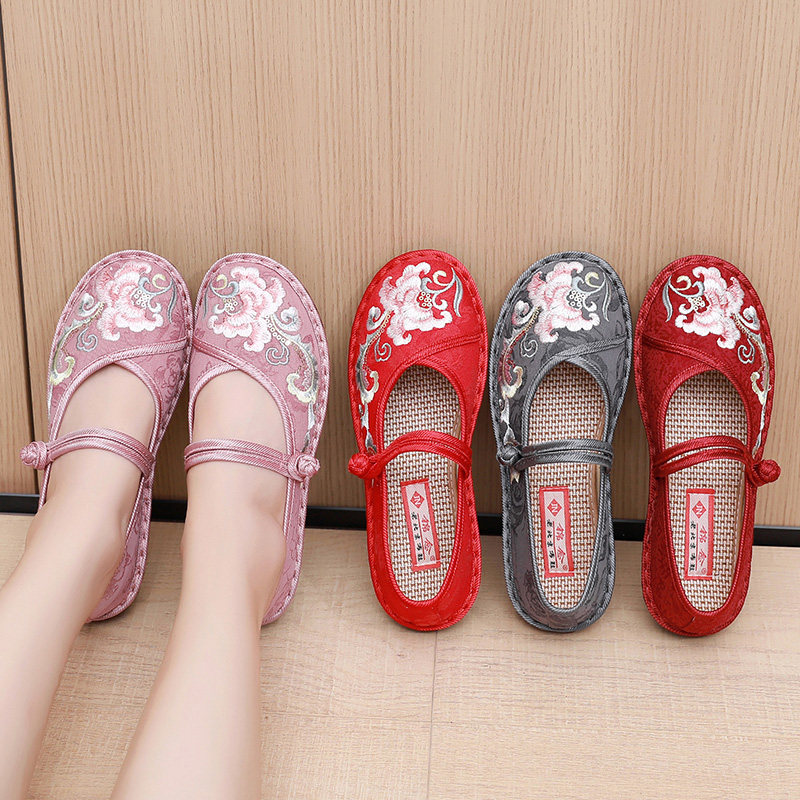新款老北京布鞋女鞋平底单鞋春季汉服鞋软底休闲绣花鞋浅口妈妈鞋,淘宝优惠券,粉丝福利购,淘宝优惠卷