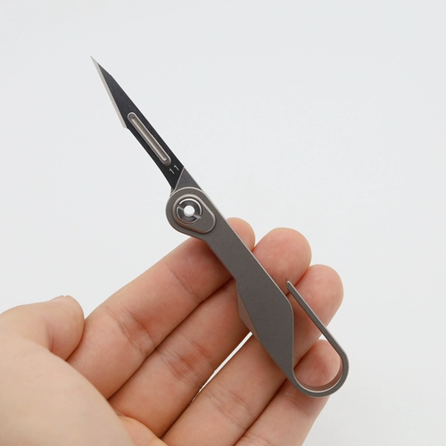 Подвесная пряжка титаново сплав сплав вентилятор нож складной бумажный нож Открытие ножа EDC Портативный портативный портативный инструмент № 3 рама ножа 3