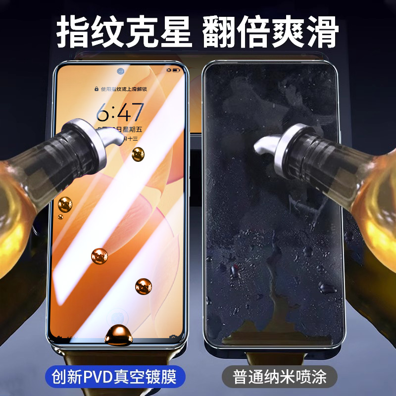 适用红米k70钢化膜redmik70pro手机膜k70e的新款全屏适用小米redmi高清防指纹新品k70pr0防摔防爆por保护贴膜 - 图1