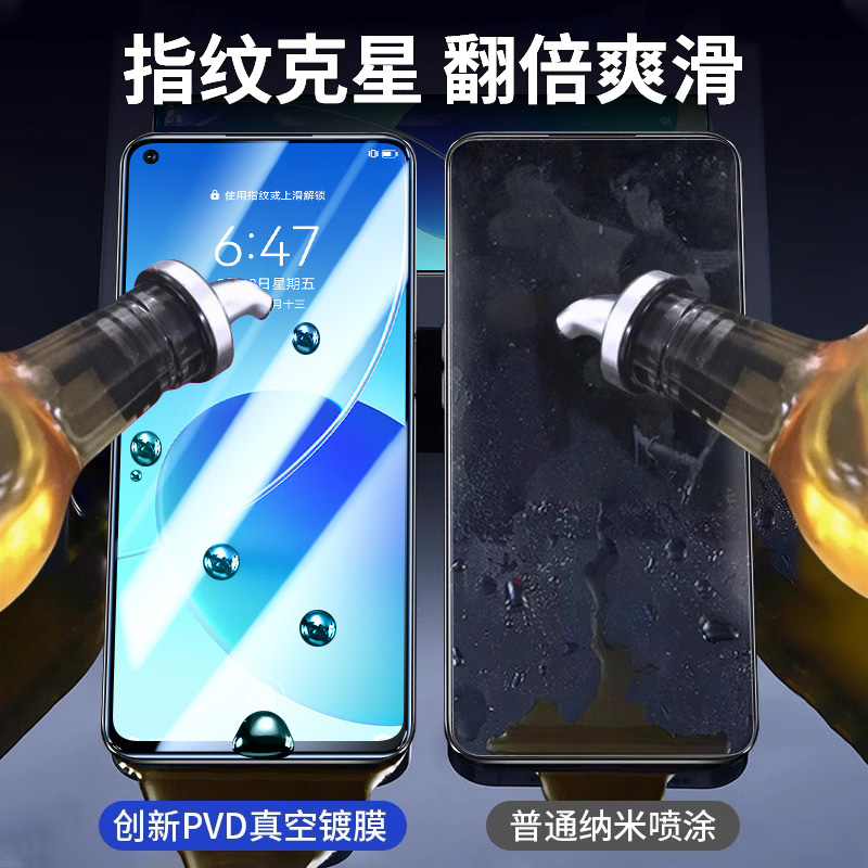 适用opporeno6钢化膜适用oppo/reno6手机膜全屏覆盖opp0pp0ppo新款高清防摔防指纹5g护眼抗蓝光屏幕保护贴膜 - 图1