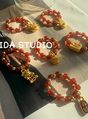 ALIDA女玛瑙原创设计招财戒指