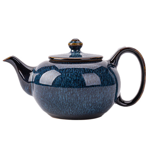 陶瓷茶壶单壶窑变凉水壶家用泡茶壶一壶两杯大容量提梁壶日式茶具 - 图3