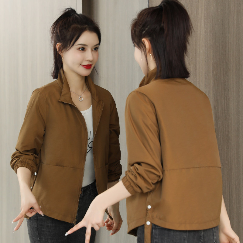 2022年初秋新款韩版春秋立领短外套 呦咔短外套