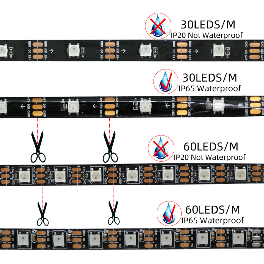 5vusb colorful running water horse racing tv LED light strip